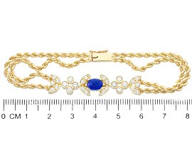 Sapphire and Diamond Bracelet Yellow Gold