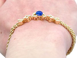 Sapphire Bracelet Being Worn