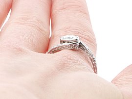 1910s Ring with Diamonds Being Worn