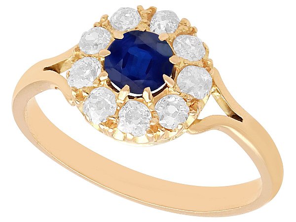 Rose Gold Sapphire Diamond Ring