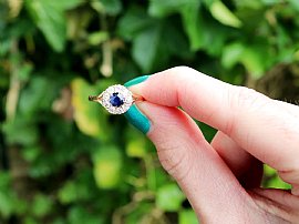 Rose Gold Sapphire Diamond Ring Outside 