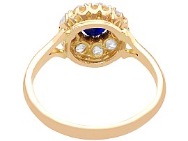 Rose Gold Sapphire Diamond Cluster Ring