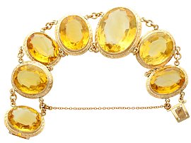 Gold Citrine Bracelet