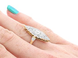 Marquise Cocktail Ring Being Worn