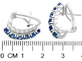 Antique Earrings with Sapphires and Diamonds