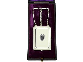 14ct Yellow Gold, Enamel and 0.30ct Diamond Compact by Tiffany & Co - Antique Circa 1915; C7085