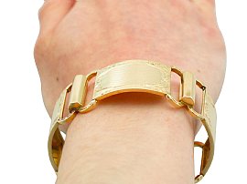 Antique Gold Bracelet on the Wrist