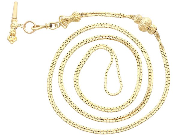 Gold Sautoir Necklace Antique