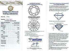 1960s Diamond Pendant in White Gold Certificate 