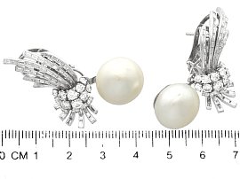 Pearl and Diamond Earrings Measurement