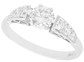 1950s Platinum Diamond Ring