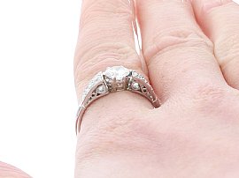 Diamond Engagement Ring on the Hand