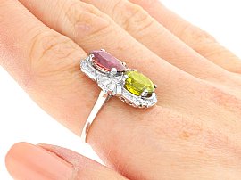 Vintage Cocktail Ring on the Hand