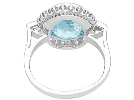 Aquamarine Art Deco Cocktail Ring