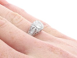 Diamond Dress Ring on the Hand