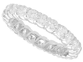 1.76ct Diamond and 18ct White Gold Full Eternity Ring - Vintage French Circa 1960