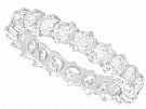 1.78ct Diamond and 18ct White Gold Full Eternity Ring - Vintage Circa 1960