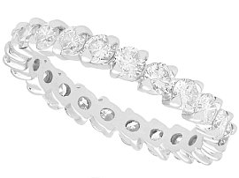 2.60ct Diamond and 18ct White Gold Full Eternity Ring - Vintage Circa 1980