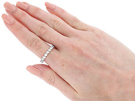 Wearing Image for Large Size Eternity Ring with Diamonds