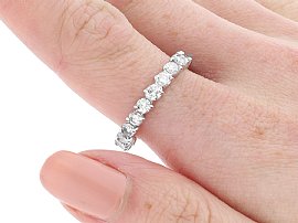 Diamond Eternity Ring on the Finger