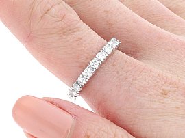 Platinum Diamond Ring on the Hand