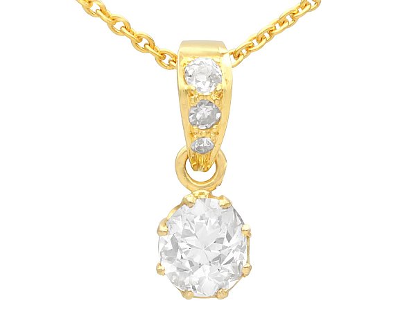 Edwardian Solitaire Diamond Pendant