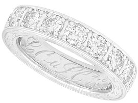2.89ct Diamond and Platinum Full Eternity Ring - Antique Circa 1935