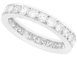 1.20 ct Diamond and Platinum Full Eternity Ring - Antique Circa 1935