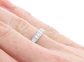 Antique Diamond Band on the Finger