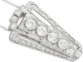 diamond brooch in platinum