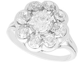 1930s Diamond Cluster Ring in Platinum