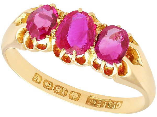 Antique Ruby Trilogy Ring