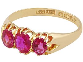 Antique Ruby Trilogy Ring for sale