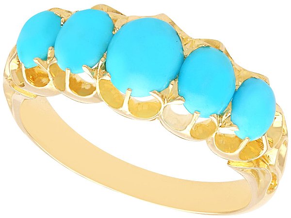 turquoise stone gold ring