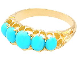 antique turquoise stone gold ring