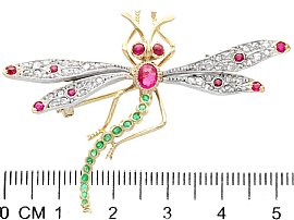Antique Dragonfly Brooch Measurements