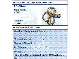 Gemstone Grading Card for Brooch