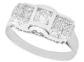 Art Deco Diamond Dress Ring in Platinum