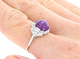 Star Ruby Diamond Ring Wearing