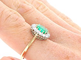 Antique Emerald Ring Being Worn