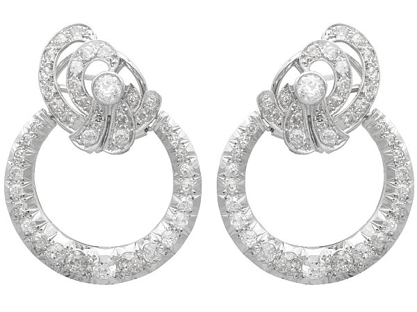 Antique Circular Diamond Earrings