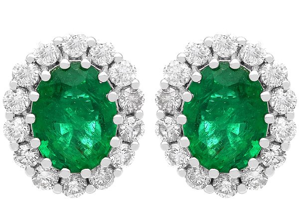 Vintage Emerald Cluster Earrings
