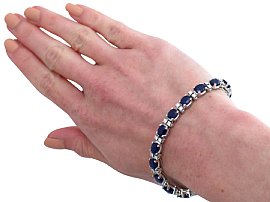 Wearing Image for Vintage Sapphire and Diamond Bracelet