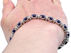 Sapphire Bracelet on the Wrist