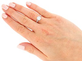 1930s Diamond Engagement Ring Wearing