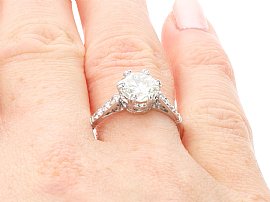 1930s Diamond Engagement Ring Close Up