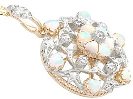 Victorian Opal Pendant Gold