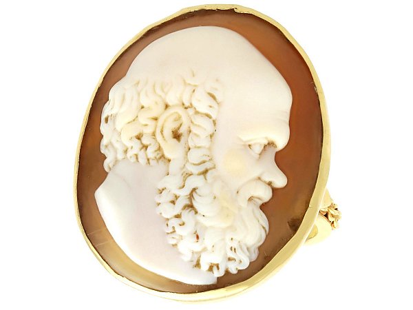 Gold Cameo Ring Antique