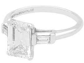 Antique Diamond And Platinum Solitaire Ring