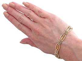 Wearing Image for 1920s Yellow Gold Gate Bracelet